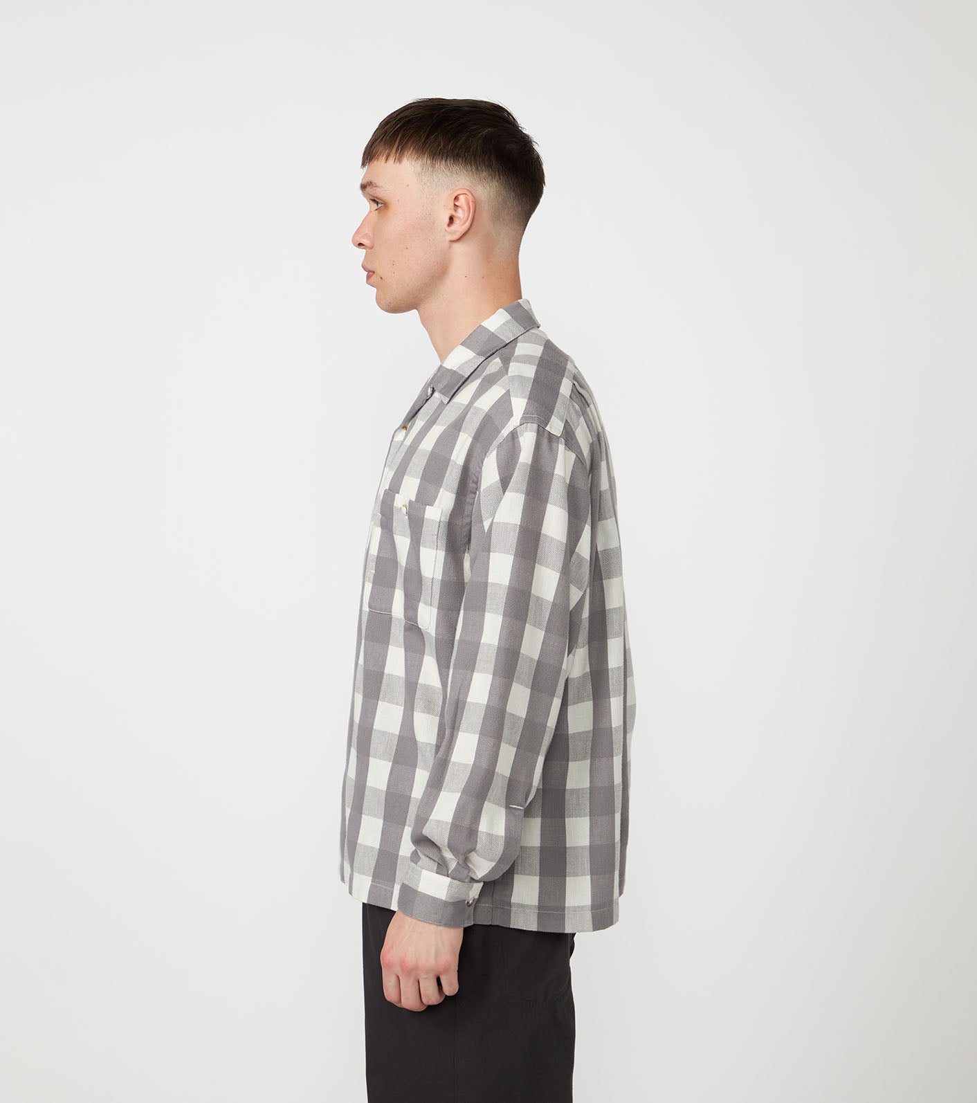 THE NORTH FACE PURPLE LABEL Checkerboard Field Open Collar Shirt