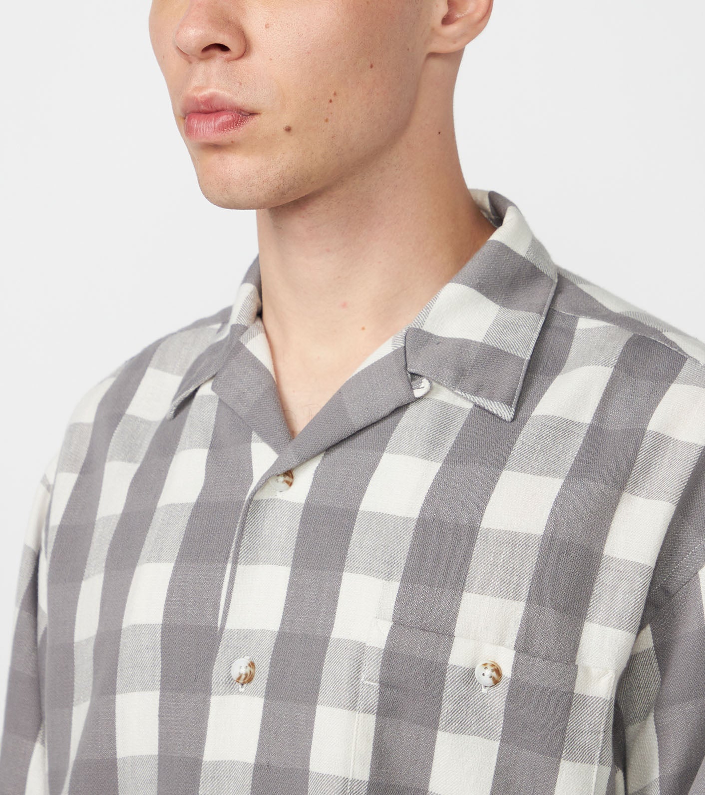 THE NORTH FACE PURPLE LABEL Checkerboard Field Open Collar Shirt