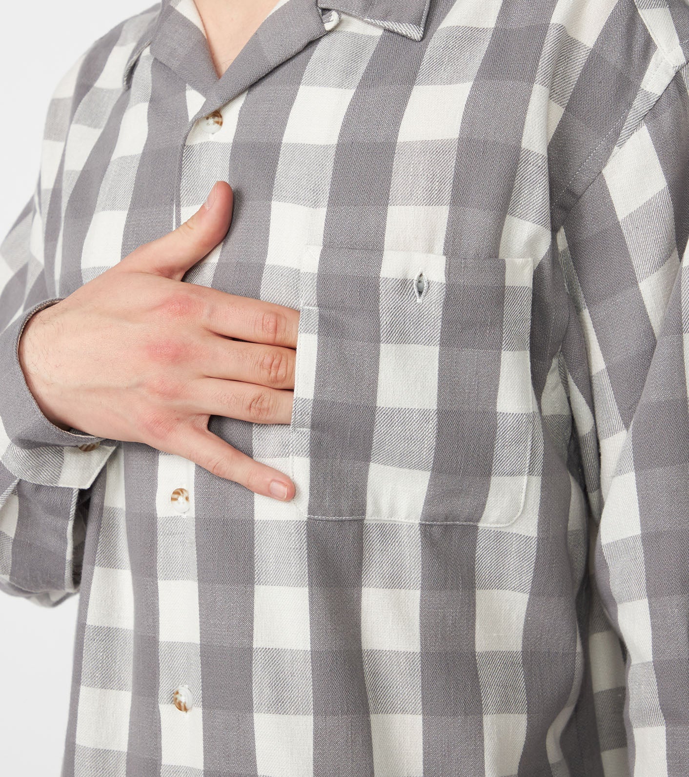 THE NORTH FACE PURPLE LABEL Checkerboard Field Open Collar Shirt