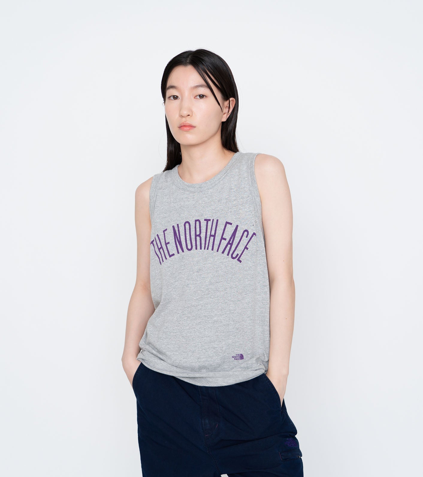 <Women's> THE NORTH FACE PURPLE LABEL Cotton Rayon Field Graphic Tank