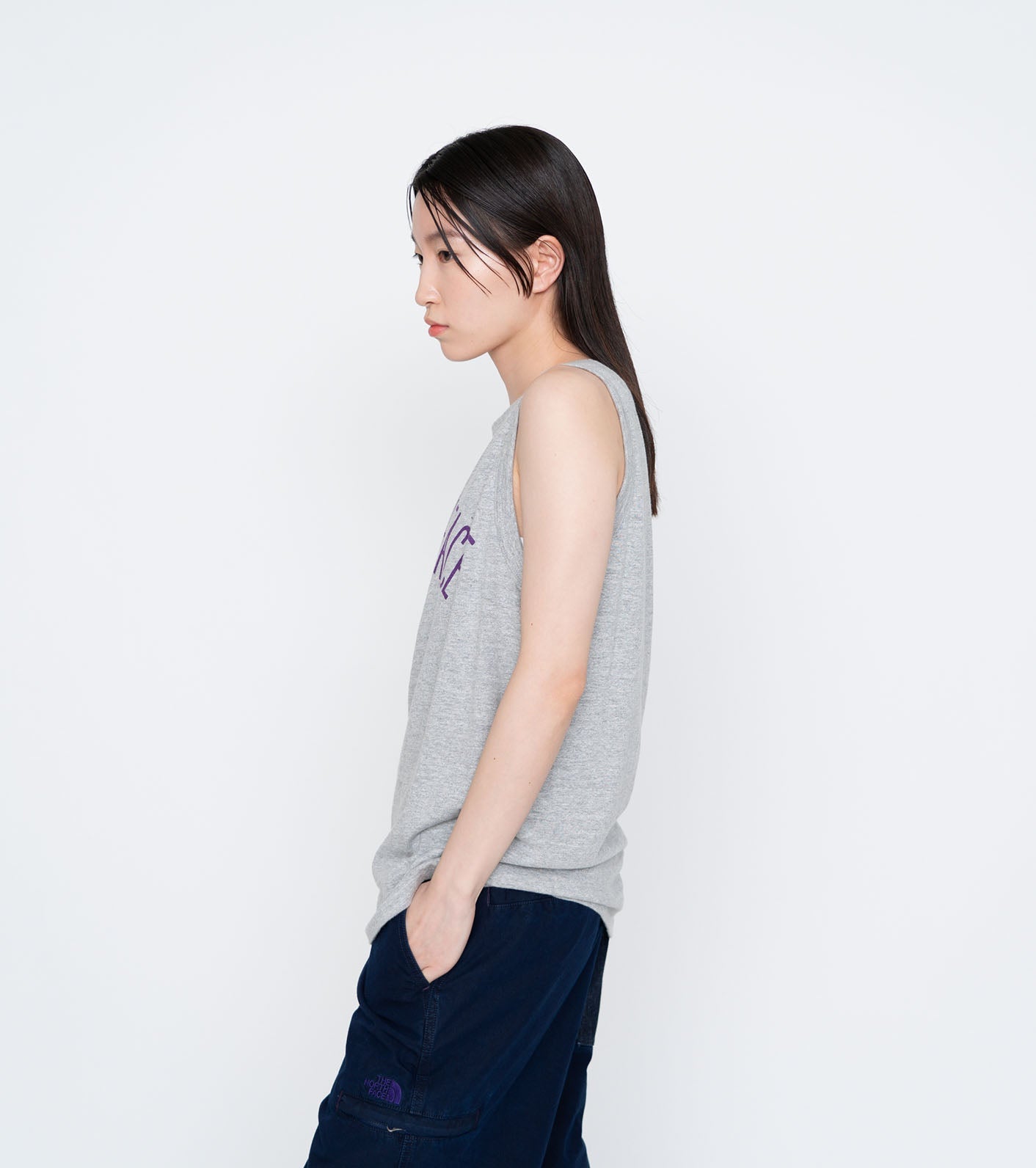 <Women's> THE NORTH FACE PURPLE LABEL Cotton Rayon Field Graphic Tank