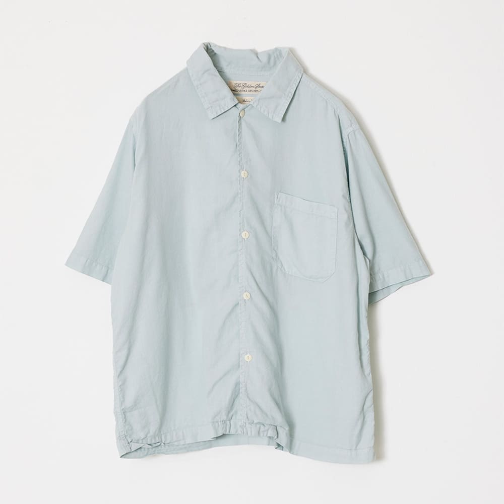 REMI RELIEF Cotton silk aloha shirt S/S (embroidery: hula girl)