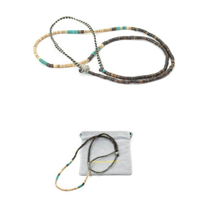 NORTH WORKS Shell & TQ Heishi Necklace D-608
