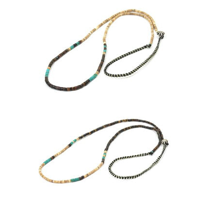 NORTH WORKS Shell & TQ Heishi Necklace D-608