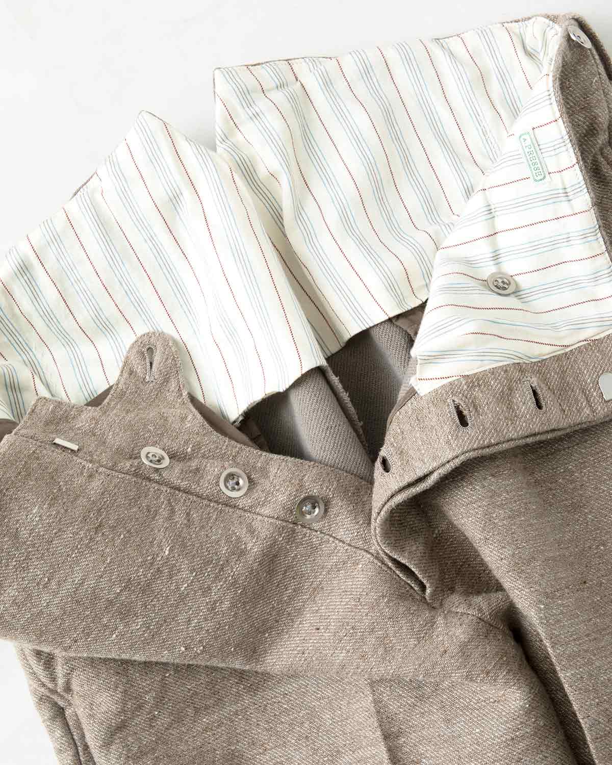 A.PRESSE Dead Stock Linen Trousers
