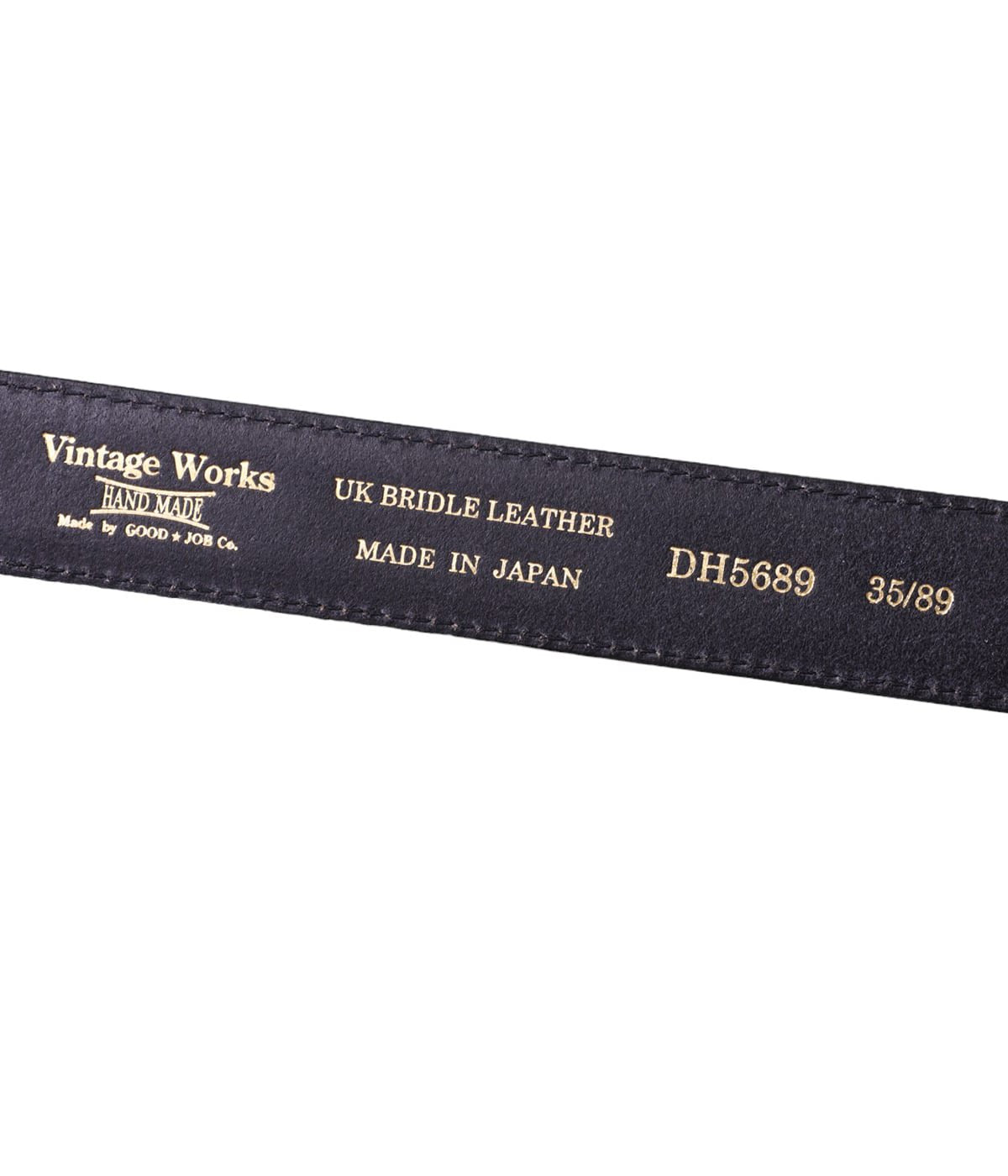 Vintage Works HAND MADE LEATHER BELT DH5689 Dark Brown