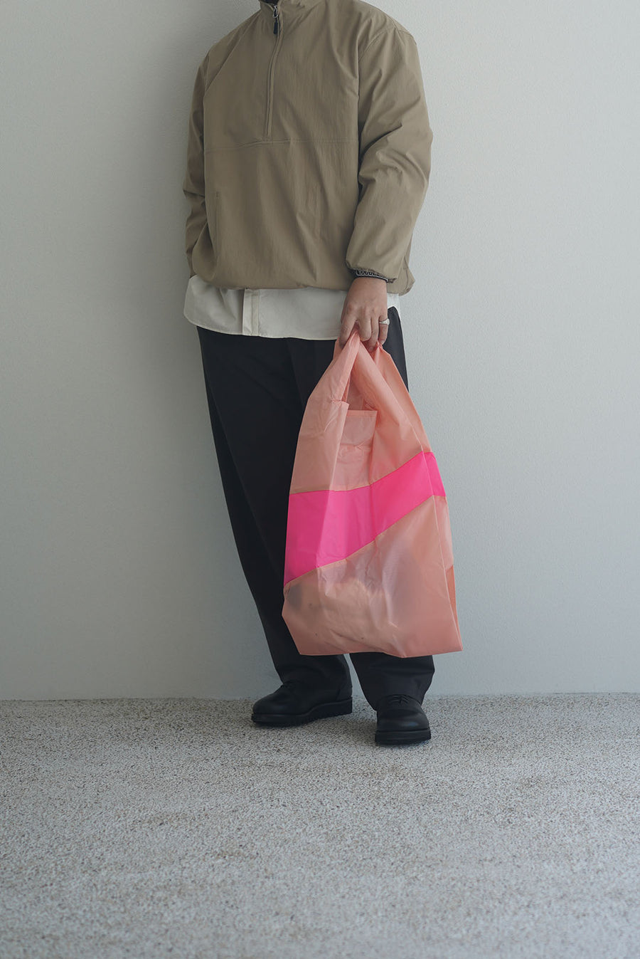 STILL BY HAND Half Zip Blouson