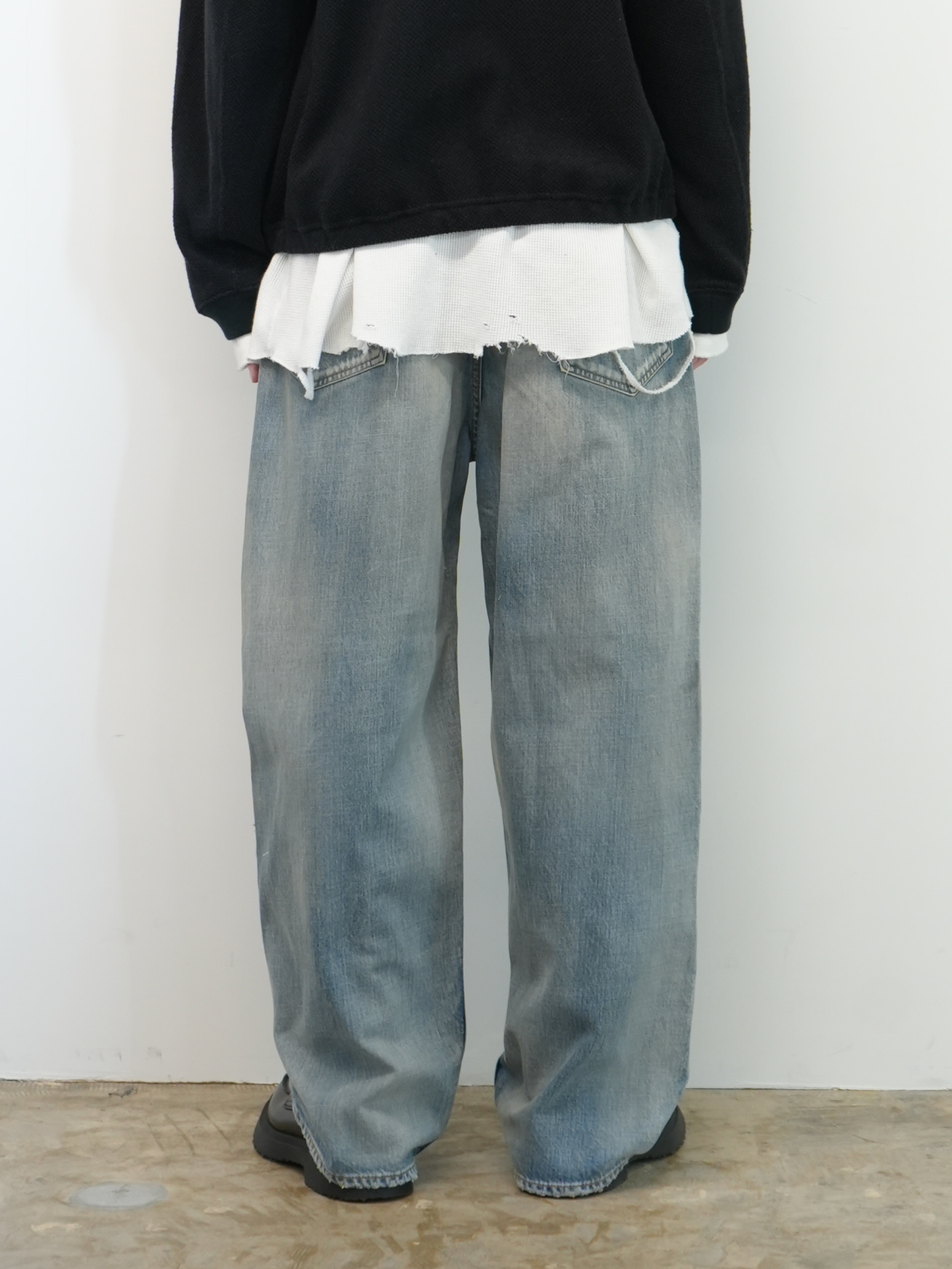 ANCELLM AGING STRAIGHT 5P DENIM PANTS