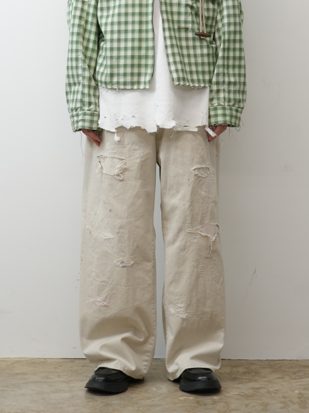ANCELLM REMAKE WIDE CHINO TROUSERS