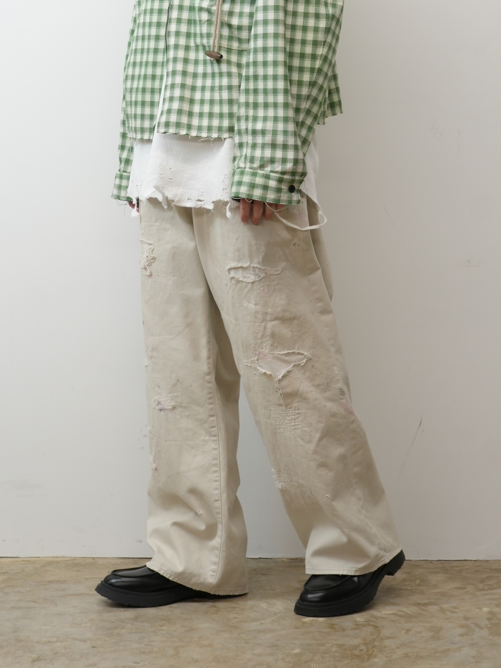 ANCELLM REMAKE WIDE CHINO TROUSERS