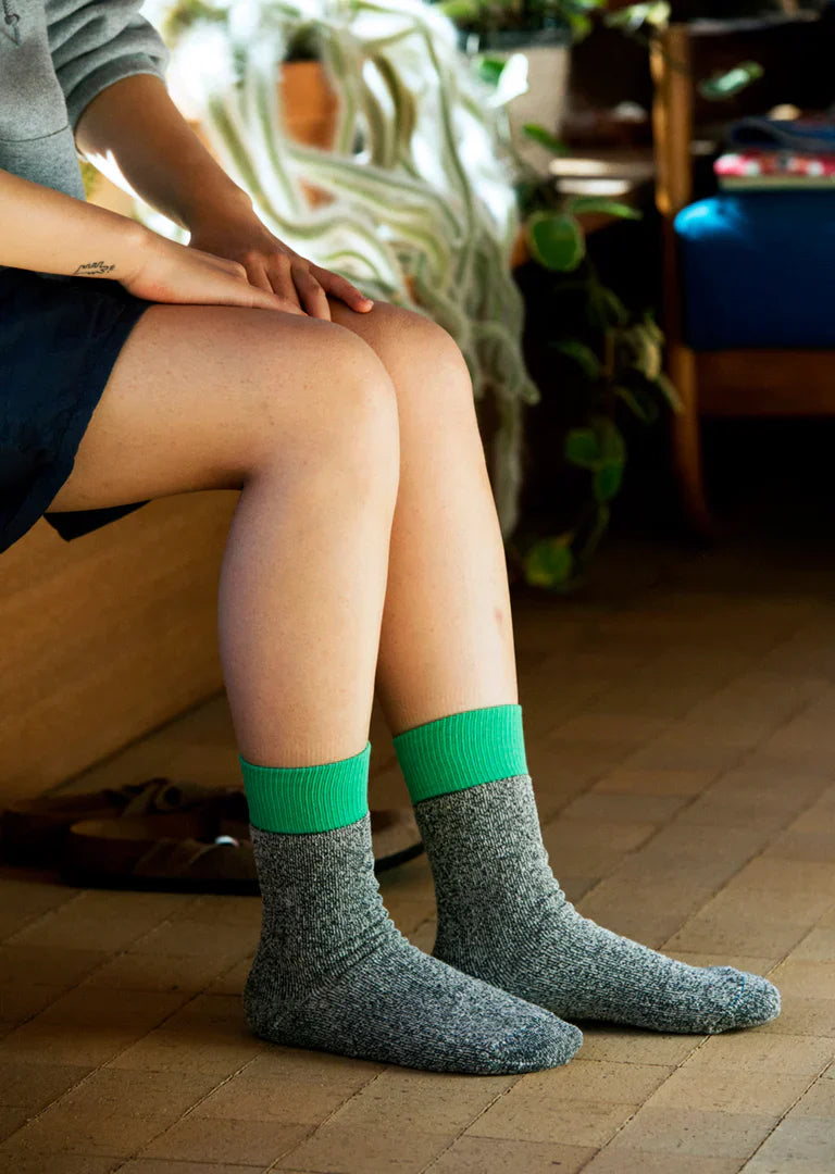 RoToTo DOUBLE FACE CREW SOCKS "SILK&COTTON"