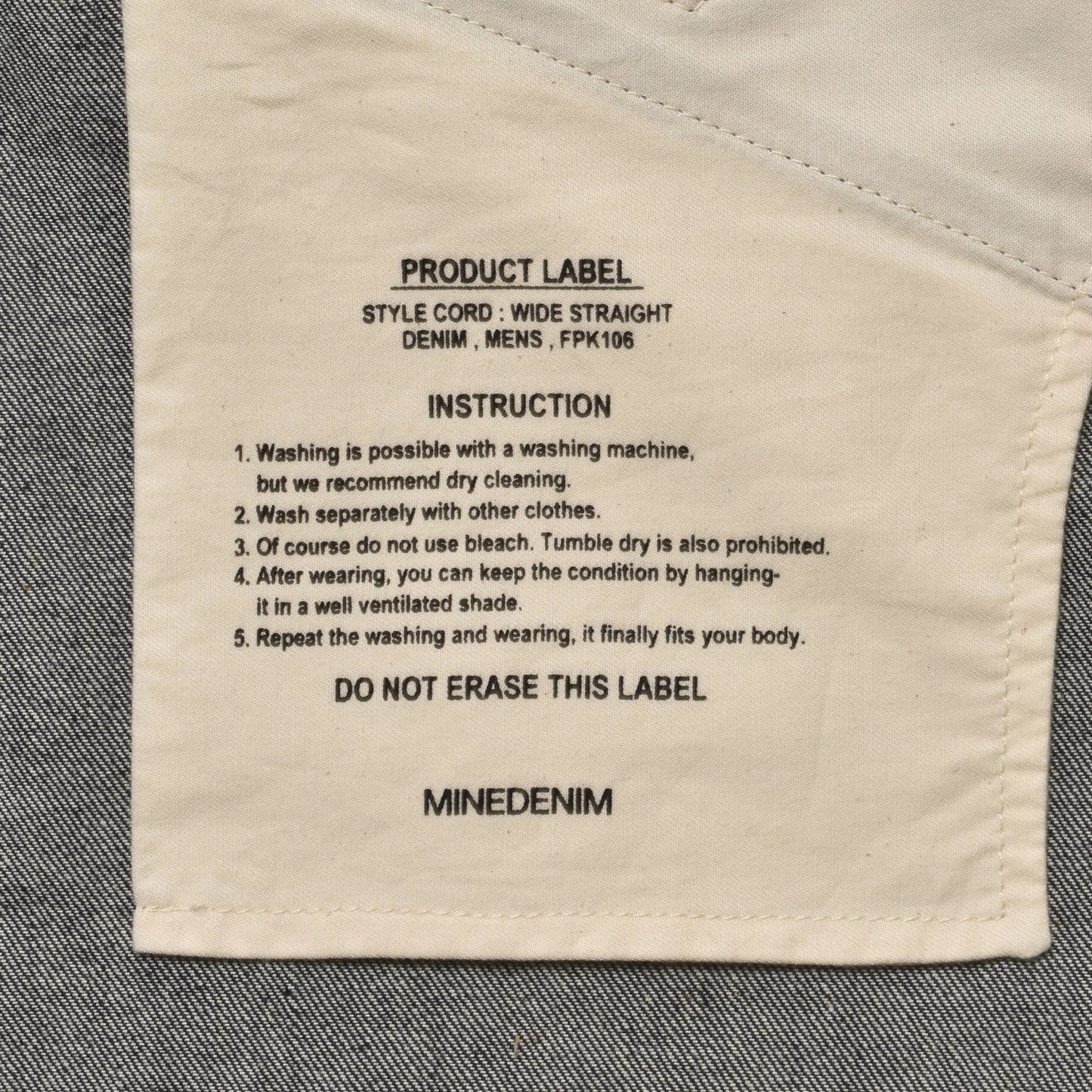 MINEDENIM W.Straight 5pocket RGD