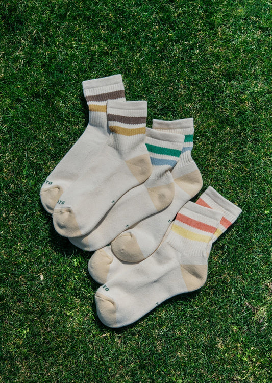 RoToTo RETRO ATHLETIC ANKLE SOCKS
