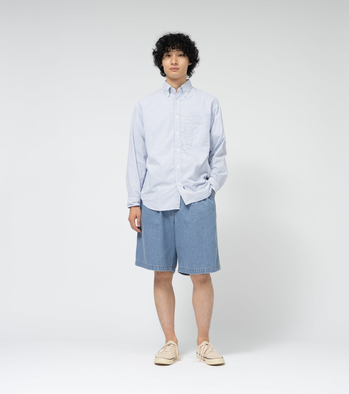THE NORTH FACE PURPLE LABEL Denim Tuck Field Shorts
