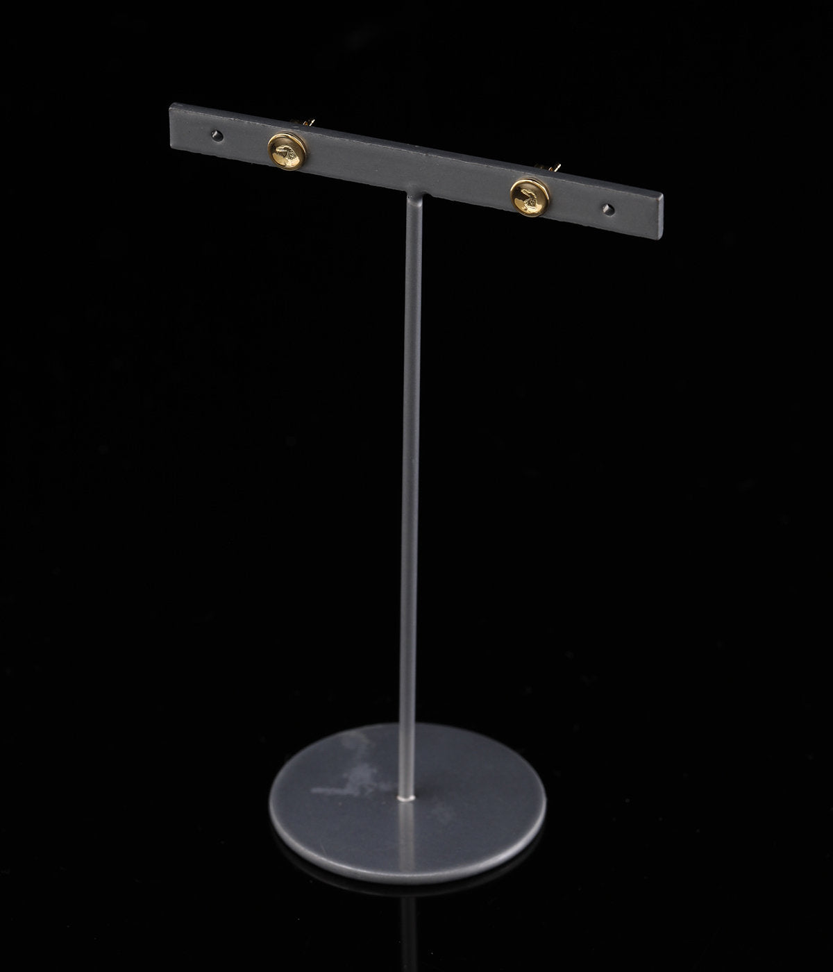 LARRY SMITH 18K GOLD EAGLE HEAD PIERCED EARRINGS