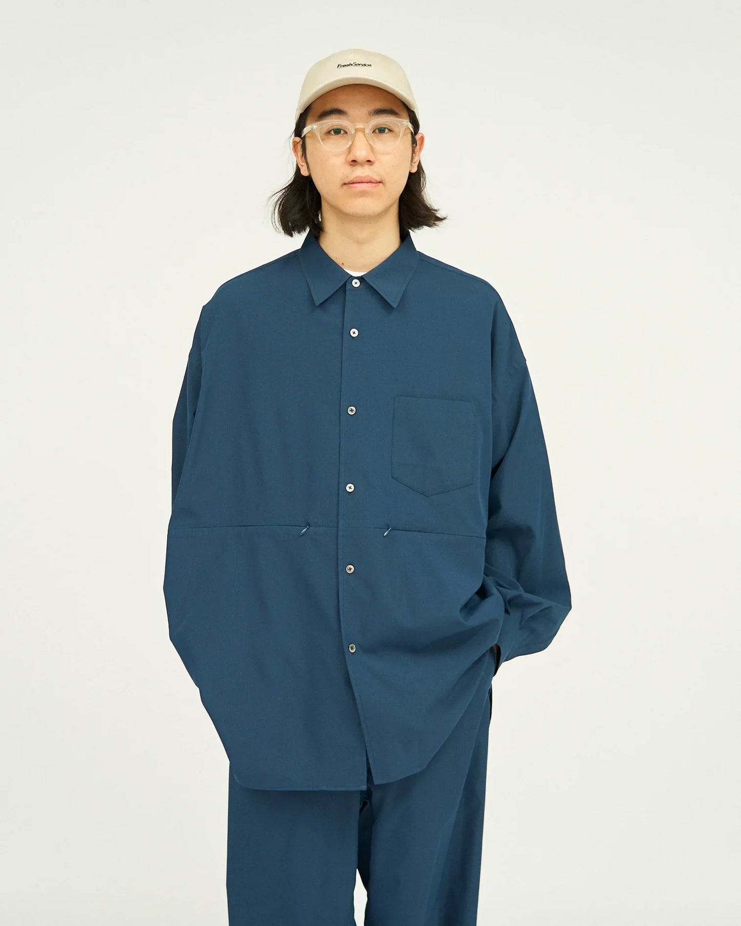 FreshService STRETCH MATTE TAFFETA REGULAR COLLAR SHIRT