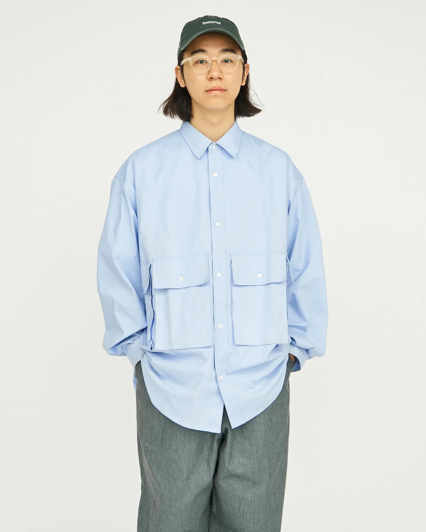 FreshService DRY OXFORD FLAP POCKET L/S SHIRT