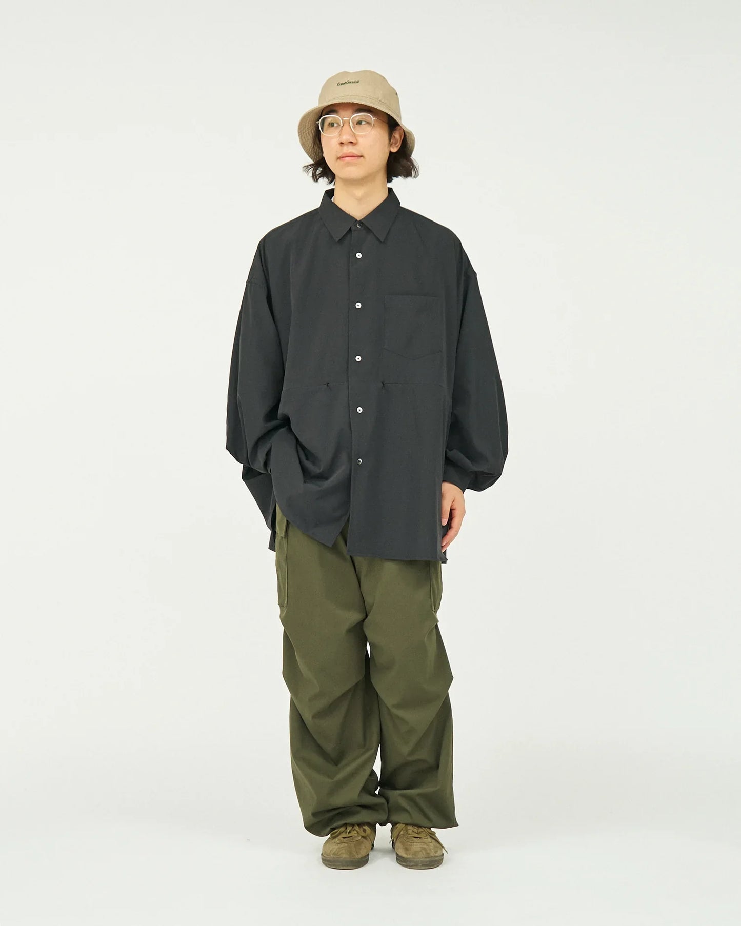 FreshService STRETCH MATTE TAFFETA REGULAR COLLAR SHIRT