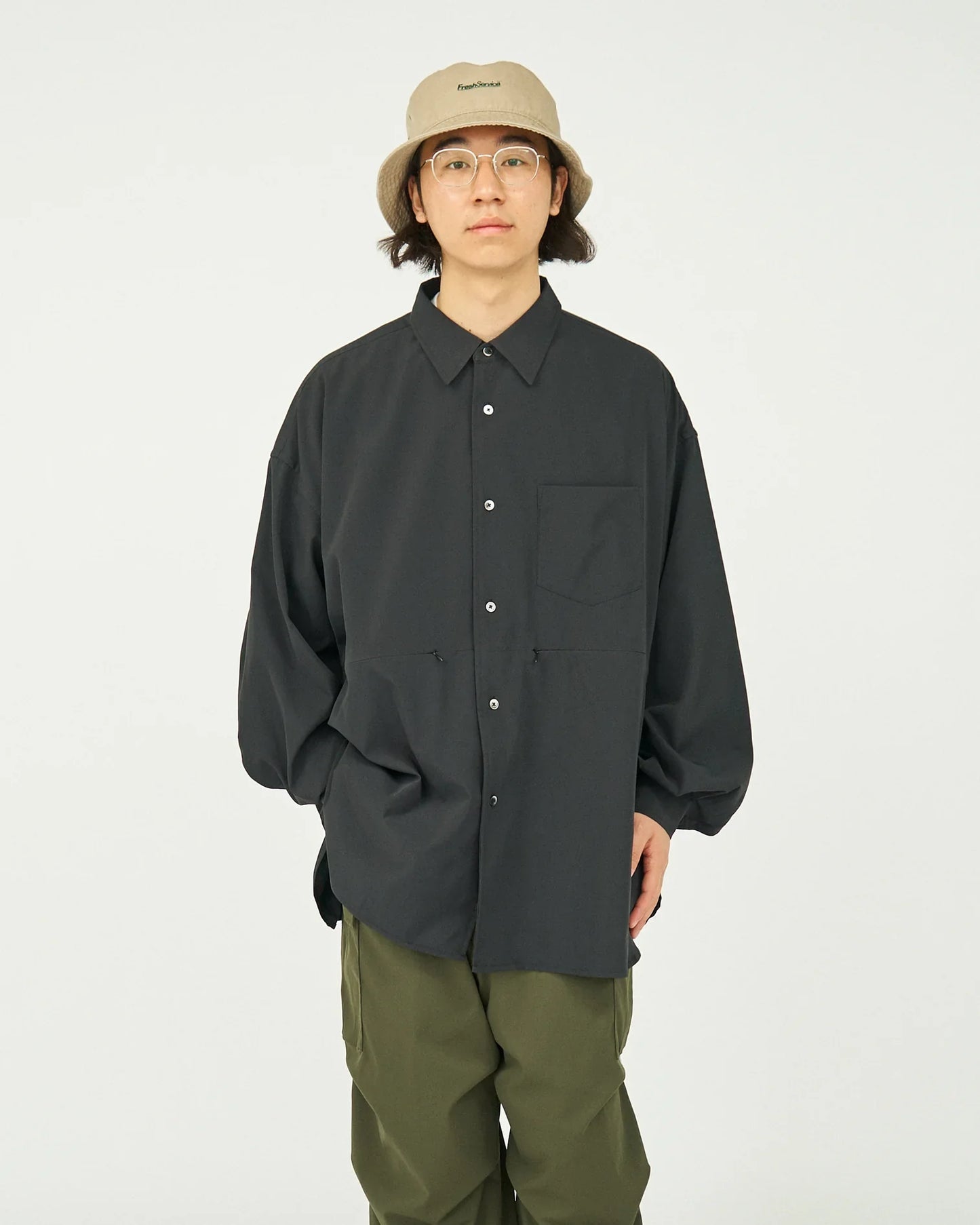 FreshService STRETCH MATTE TAFFETA REGULAR COLLAR SHIRT