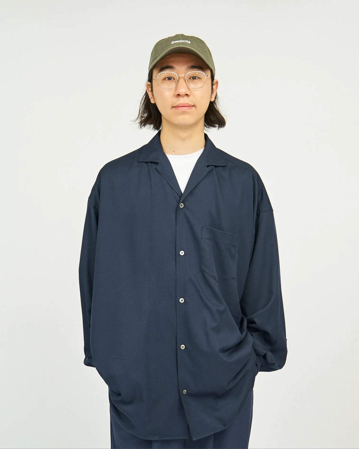 FreshService COOLFIBER OPEN COLLAR L/S SHIRT