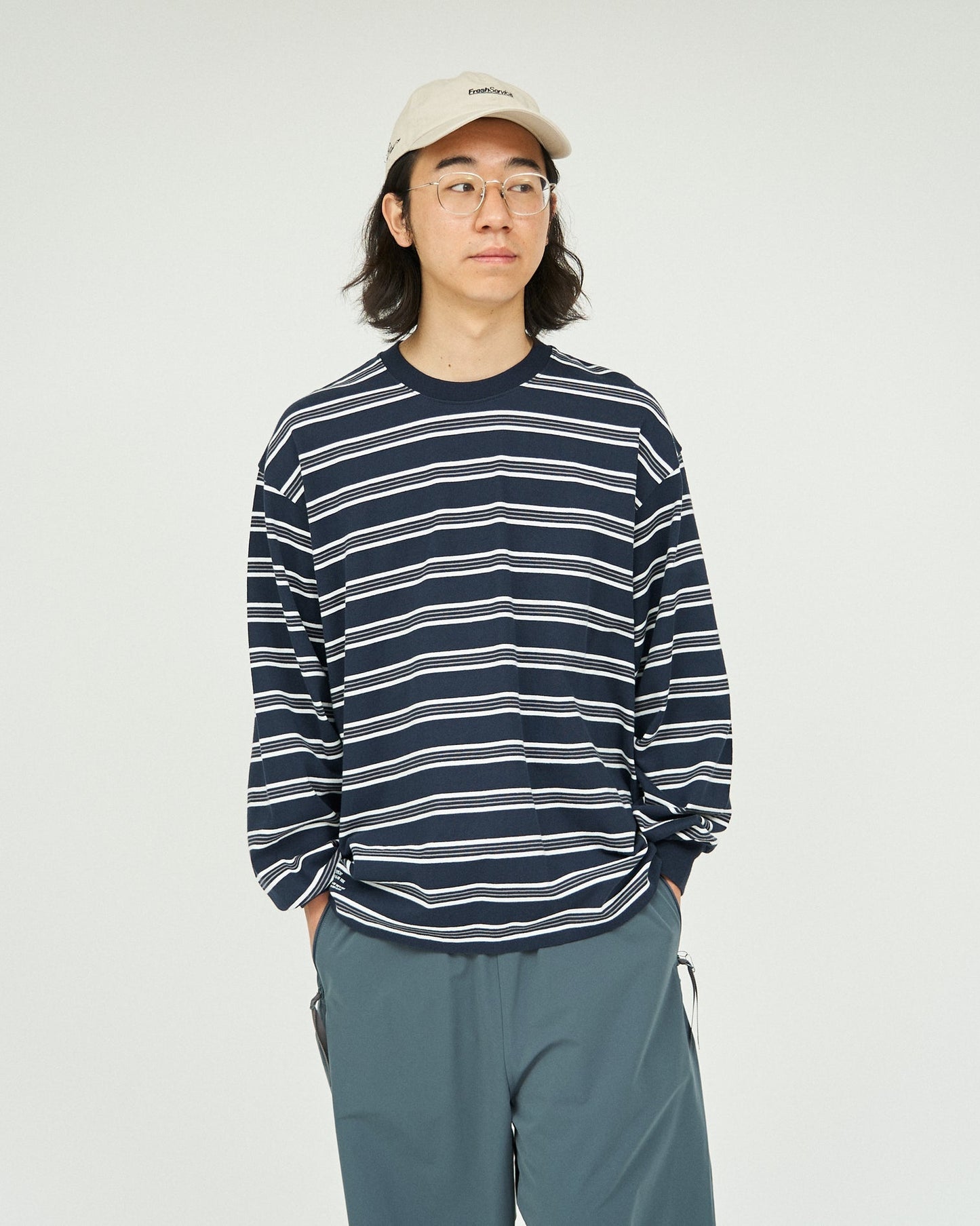 FreshService MULTI BORDER L/S TEE