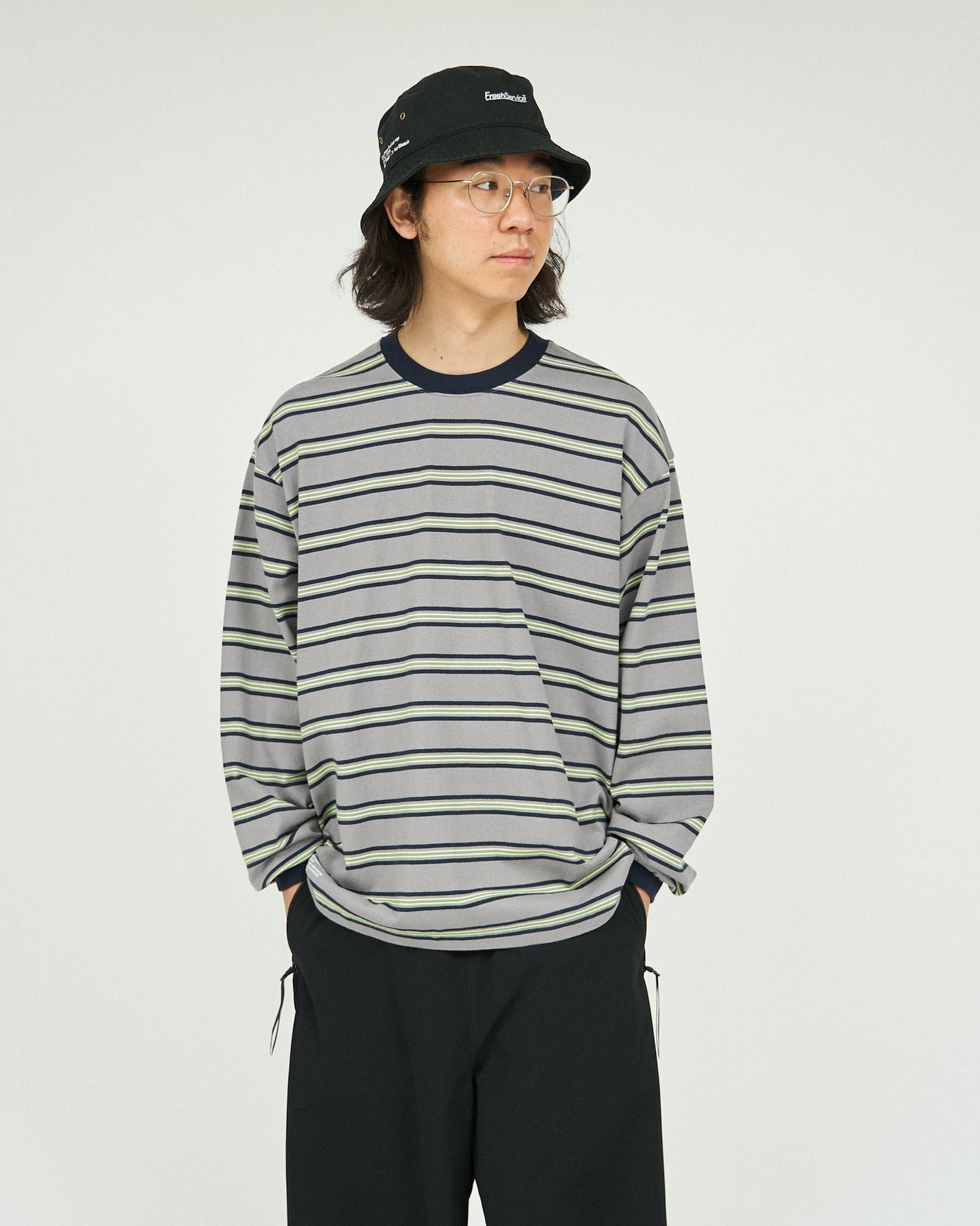 FreshService MULTI BORDER L/S TEE
