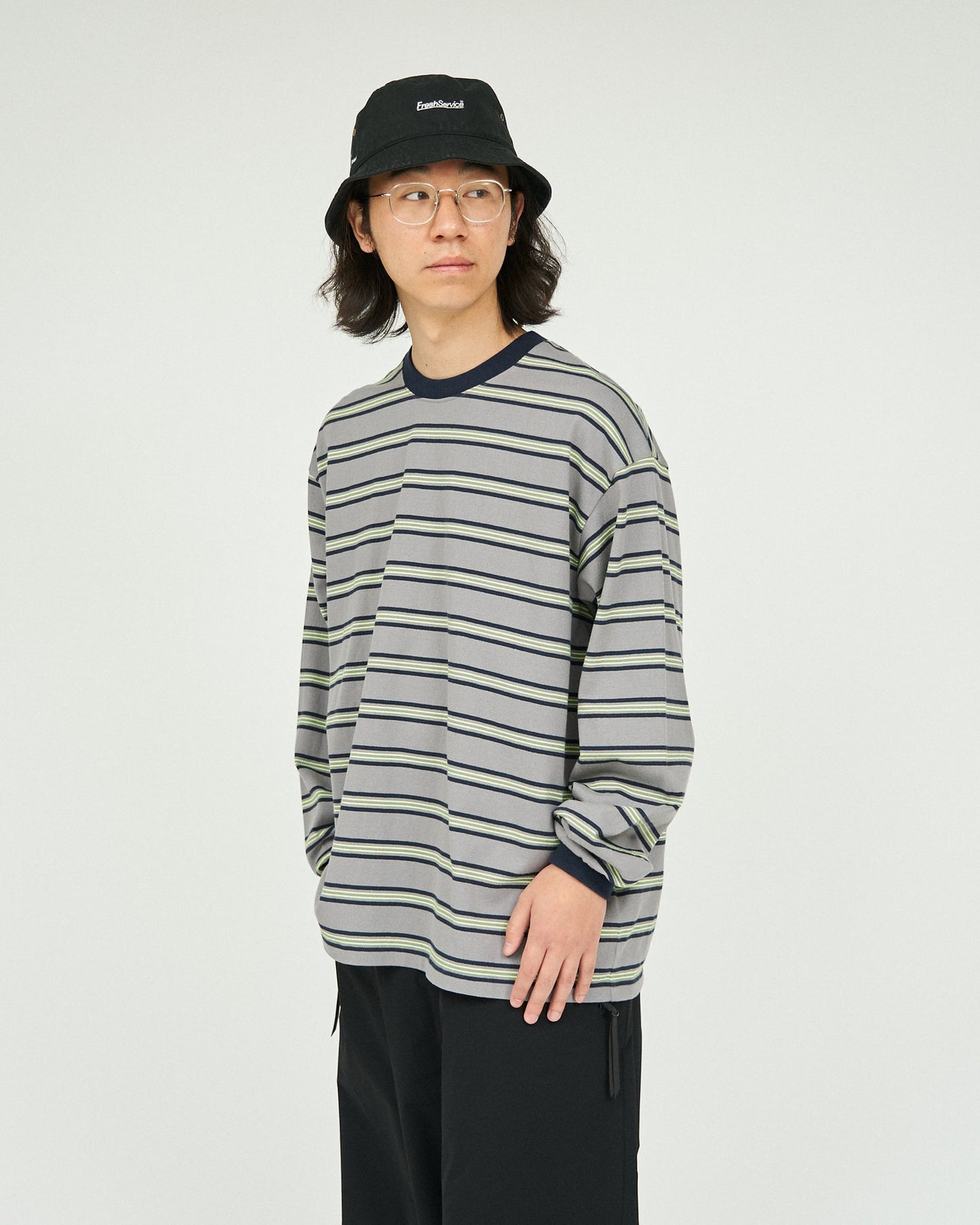 FreshService MULTI BORDER L/S TEE