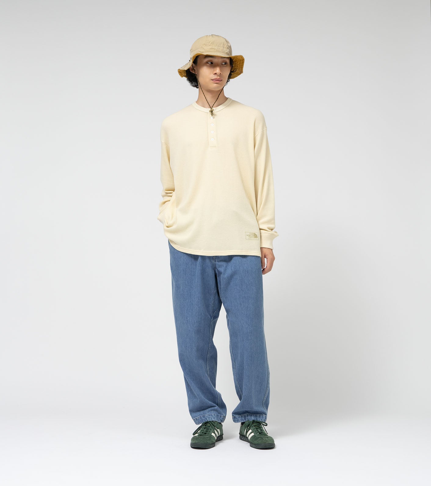 THE NORTH FACE PURPLE LABEL Field Long Sleeve Henley Neck Graphic Tee