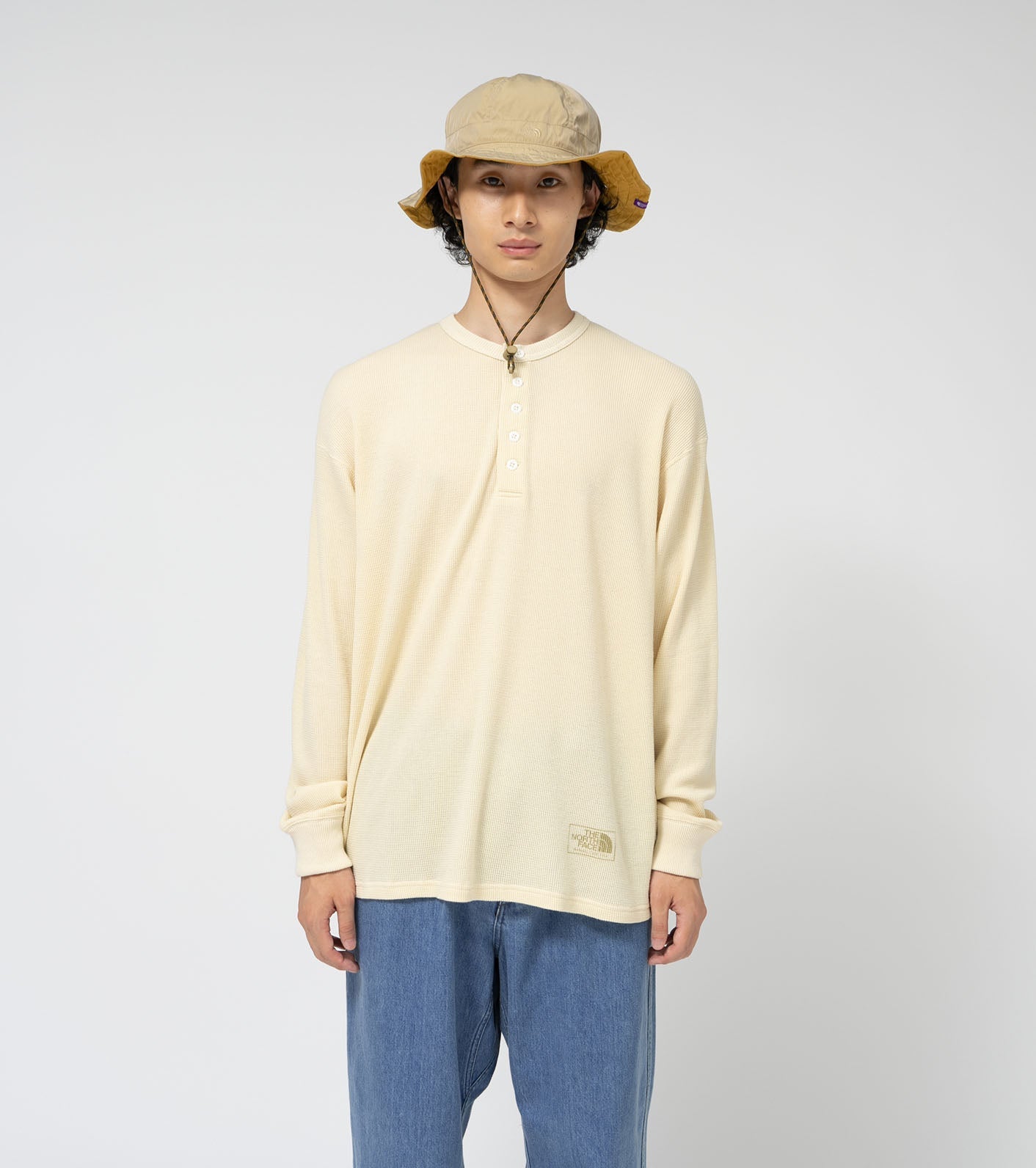 THE NORTH FACE PURPLE LABEL Field Long Sleeve Henley Neck Graphic Tee