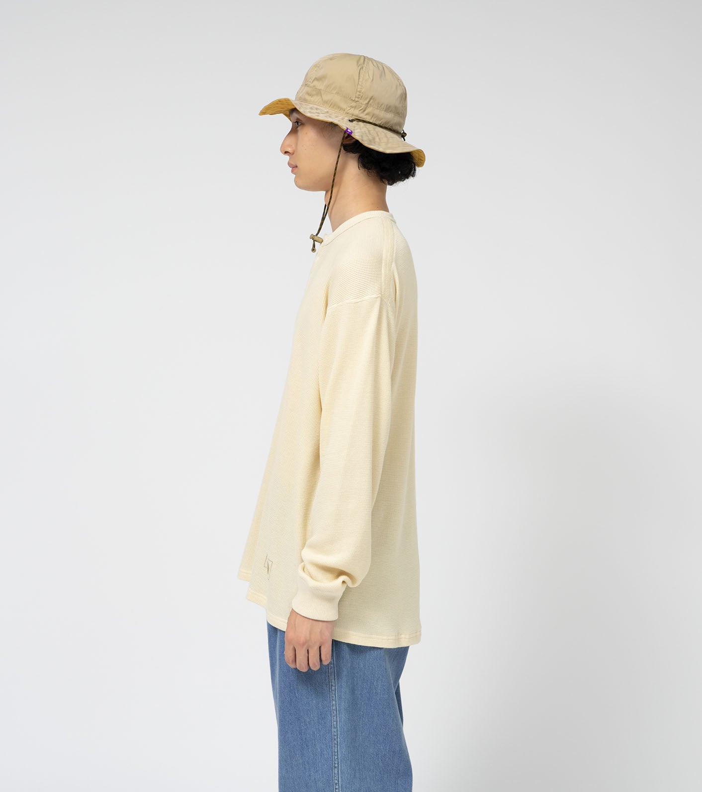 THE NORTH FACE PURPLE LABEL Field Long Sleeve Henley Neck Graphic Tee