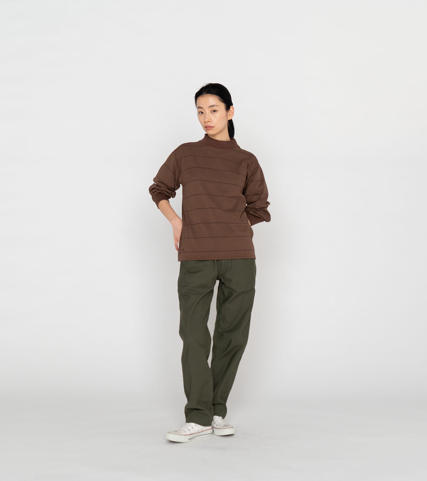 THE NORTH FACE PURPLE LABEL Field Striped Mockneck