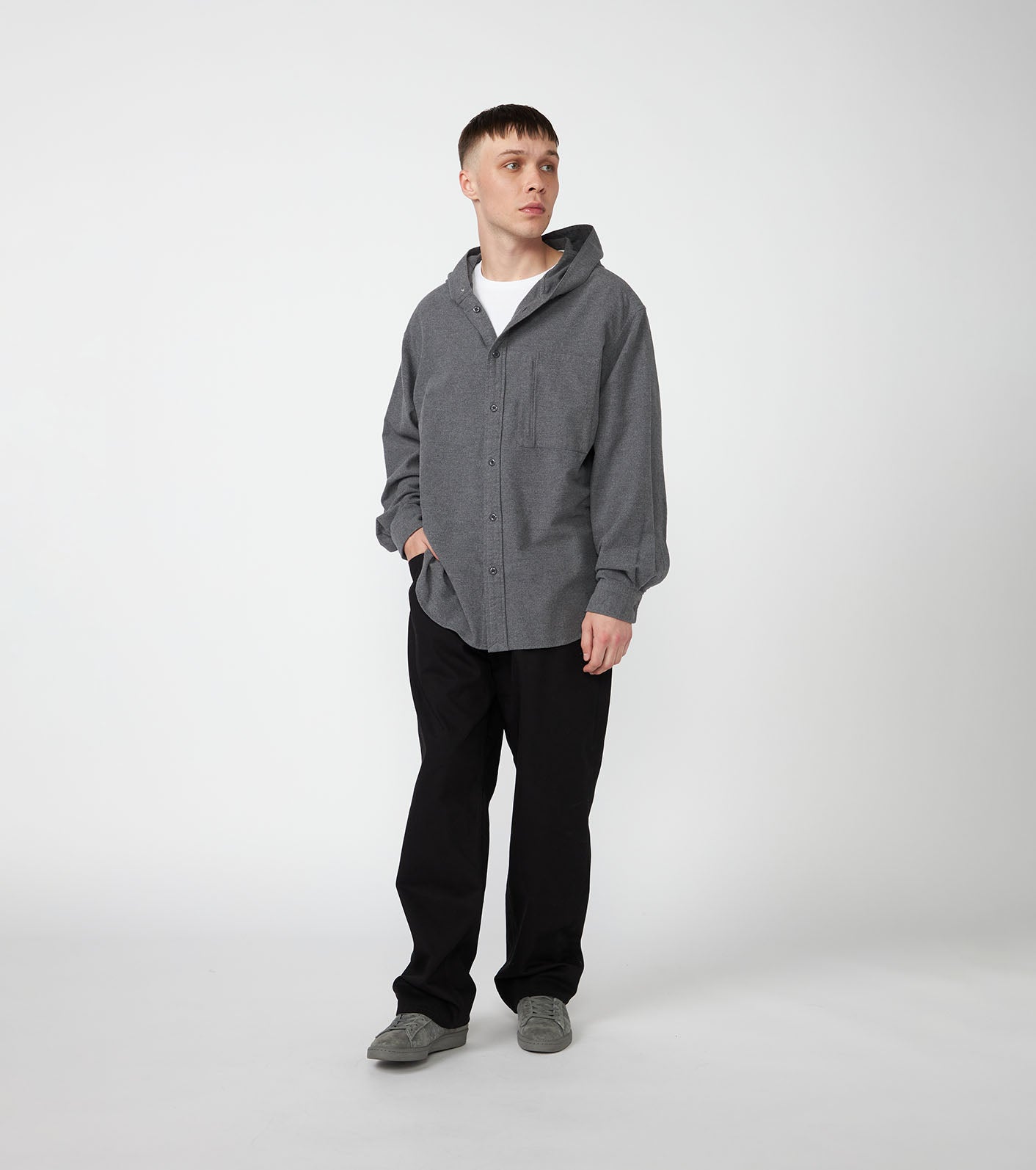 THE NORTH FACE PURPLE LABEL Flannel Mountain Hooded Shirt