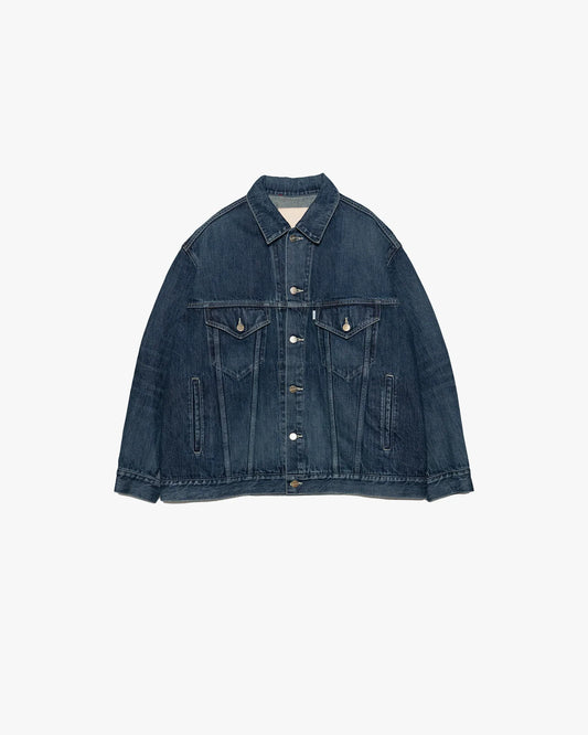 Graphpaper Selvage Denim Trucker Jacket - Dark Fade