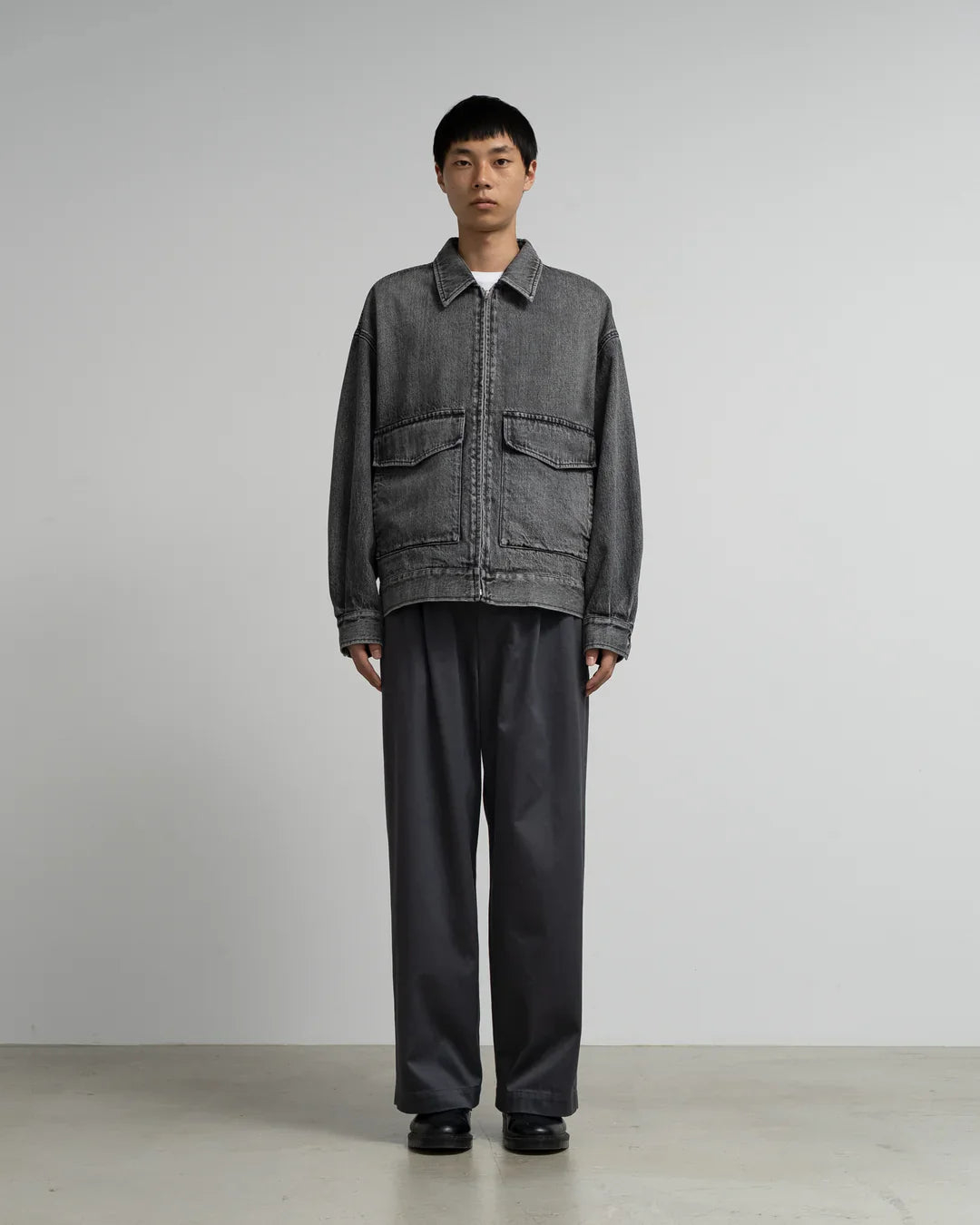 Graphpaper Selvage Denim Zip Jacket - LIGHT FADE