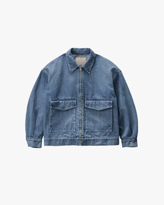 Graphpaper Selvage Denim Zip Jacket - LIGHT FADE