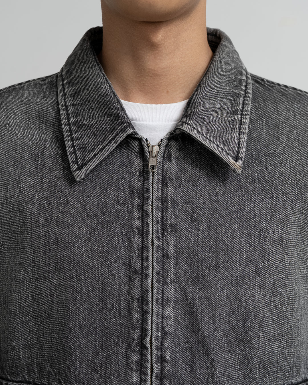 Graphpaper Selvage Denim Zip Jacket - LIGHT FADE