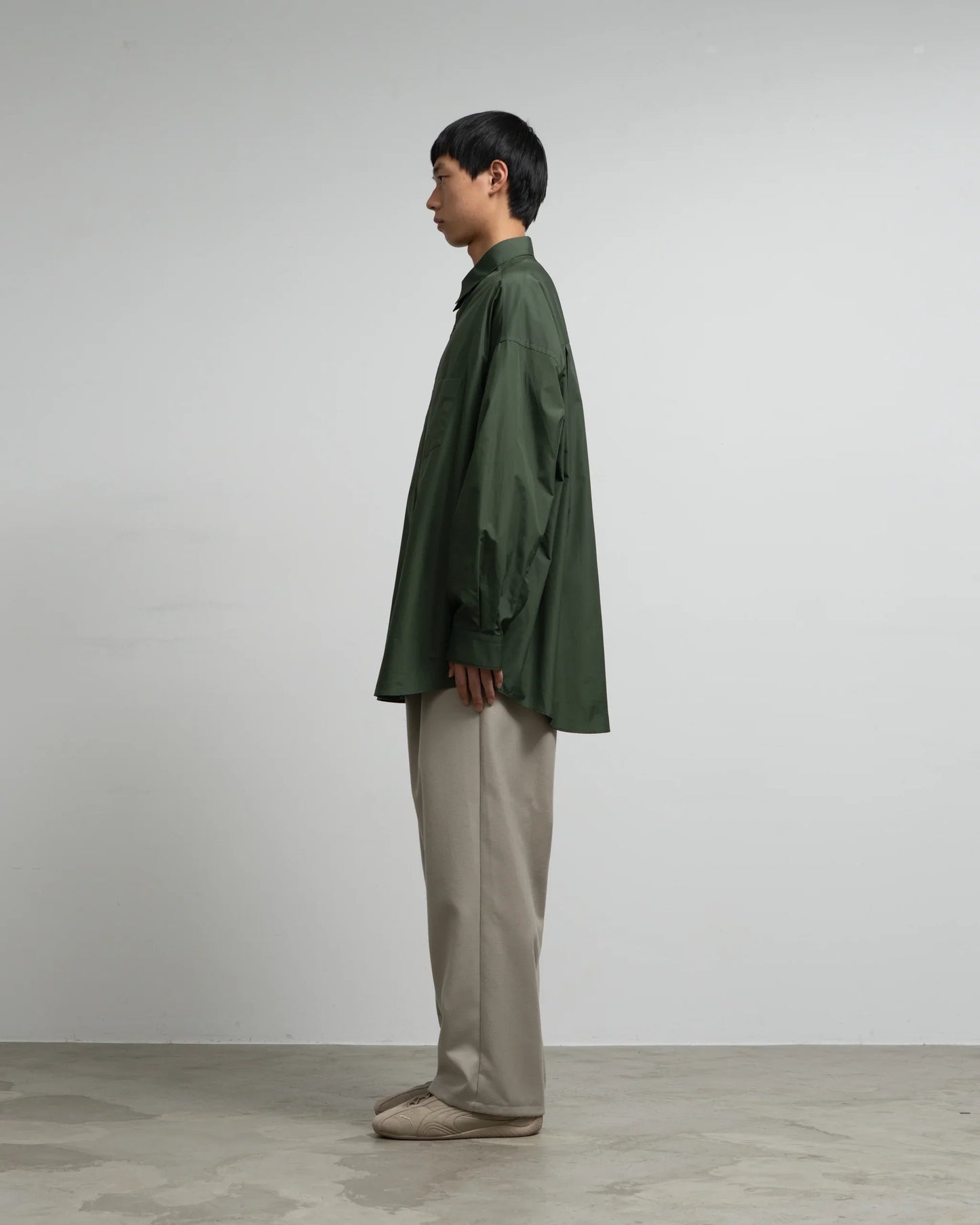 Graphpaper Silicon Poplin Oversized Regular Collar Shirt