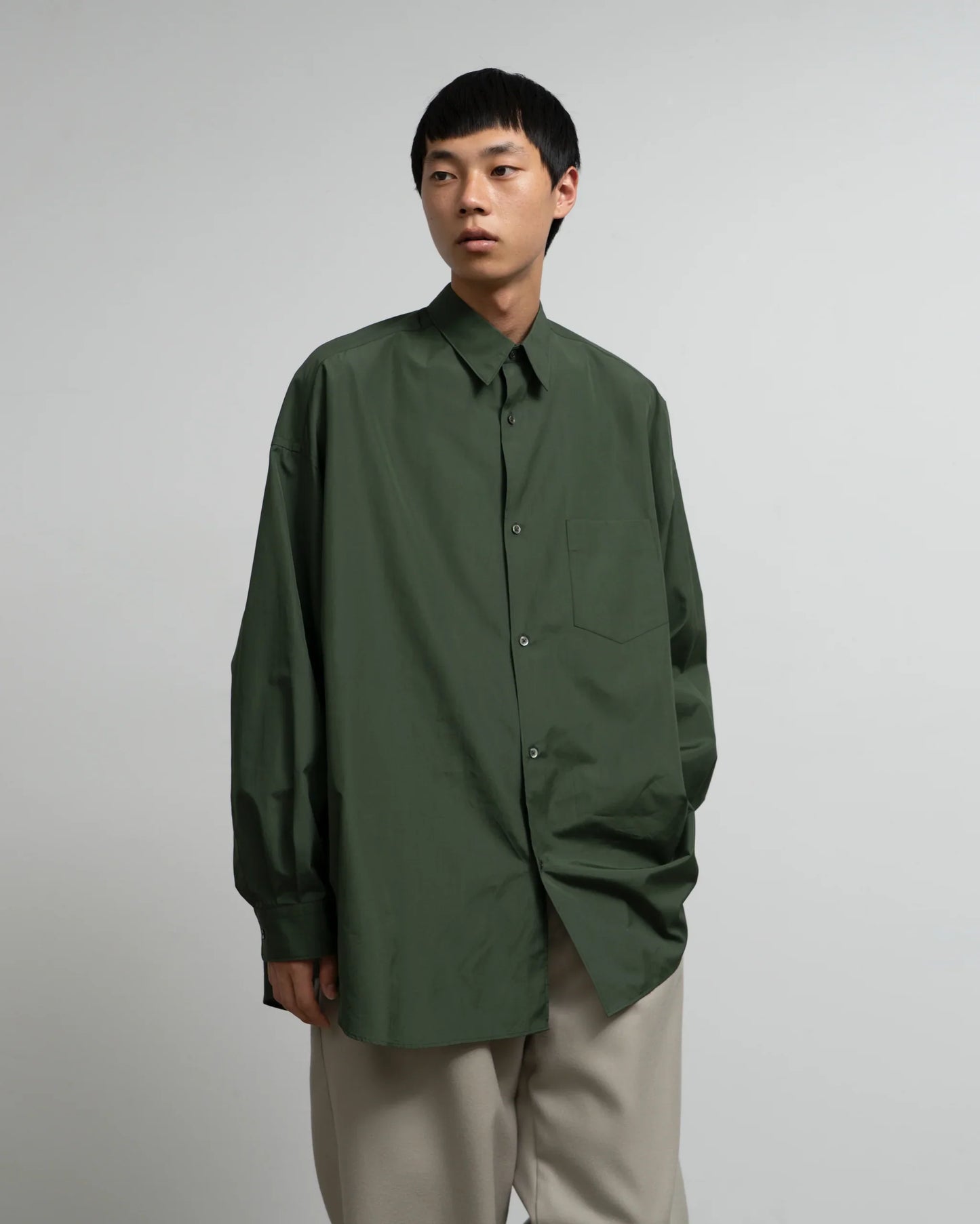 Graphpaper Silicon Poplin Oversized Regular Collar Shirt