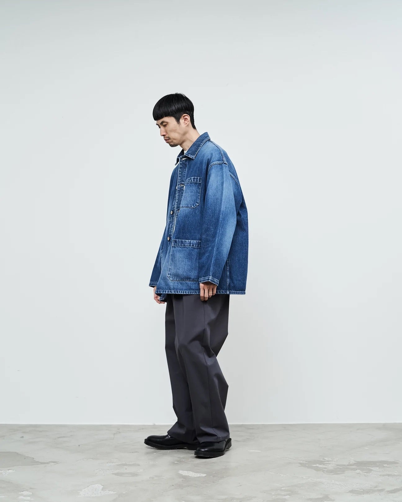 Graphpaper Selvage Denim Coverall - DARK FADE