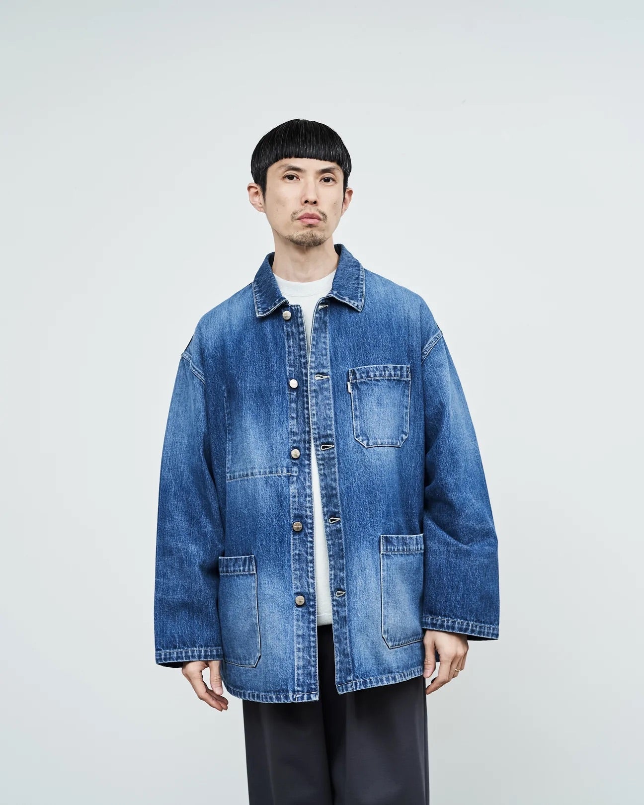 Graphpaper Selvage Denim Coverall - DARK FADE