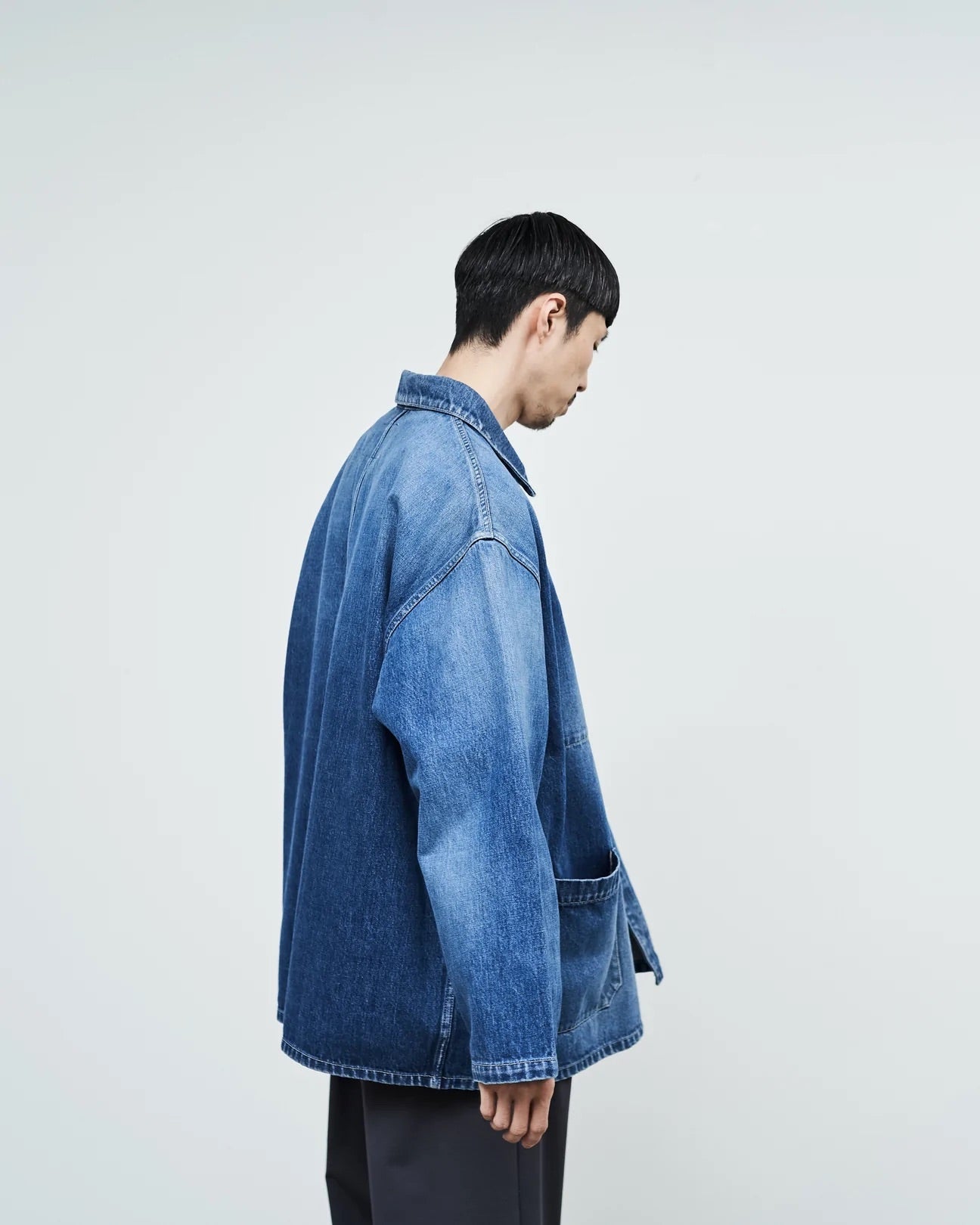 Graphpaper Selvage Denim Coverall - DARK FADE