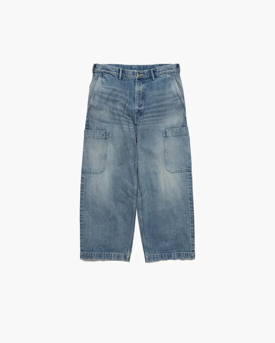Graphpaper Selvage Denim Cargo Pants - LIGHT FADE