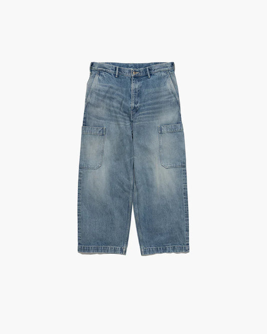 Graphpaper Selvage Denim Cargo Pants - LIGHT FADE