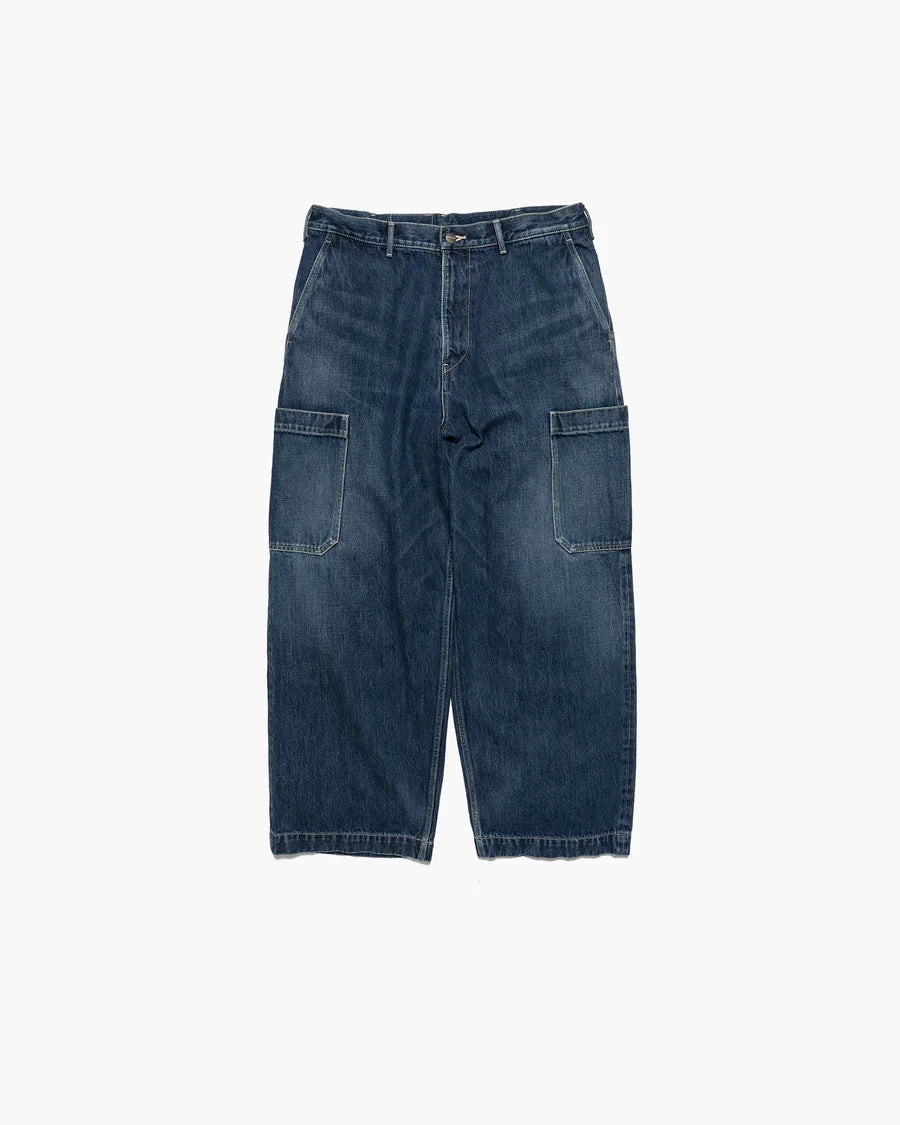 Graphpaper Selvage Denim Cargo Pants - DARK FADE