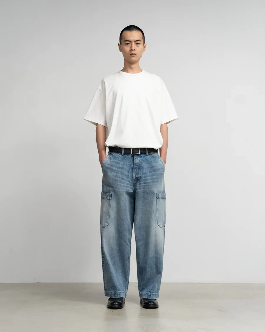 Graphpaper Selvage Denim Cargo Pants - LIGHT FADE
