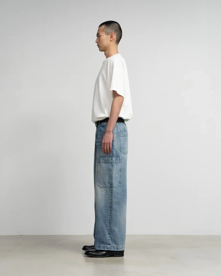Graphpaper Selvage Denim Cargo Pants - LIGHT FADE