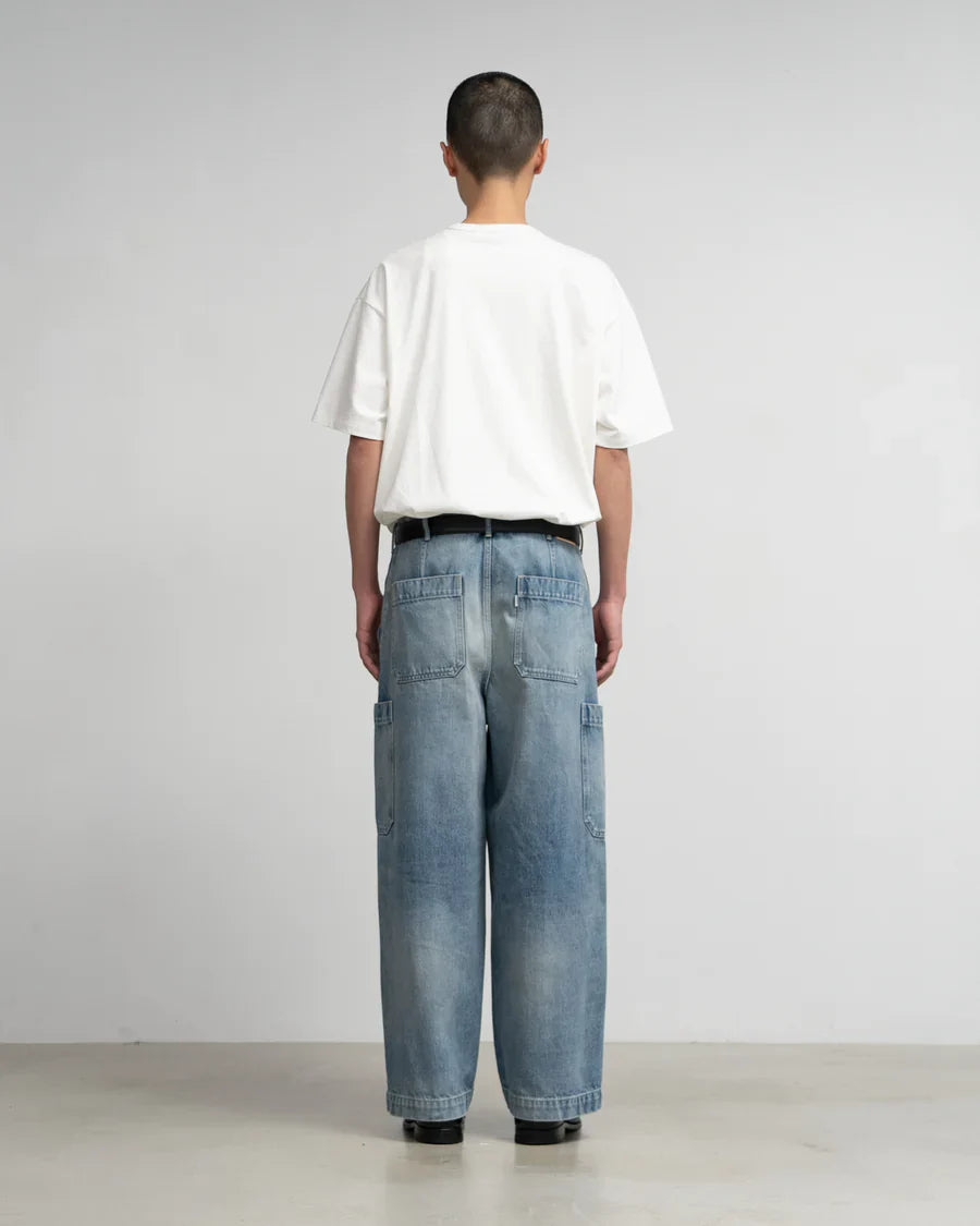 Graphpaper Selvage Denim Cargo Pants - LIGHT FADE