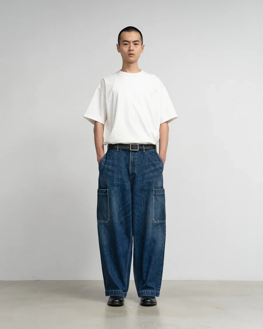 Graphpaper Selvage Denim Cargo Pants - DARK FADE