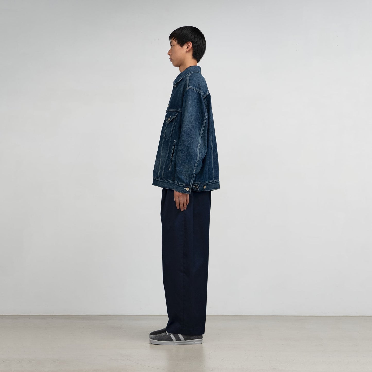 Graphpaper Selvage Denim Trucker Jacket - Dark Fade