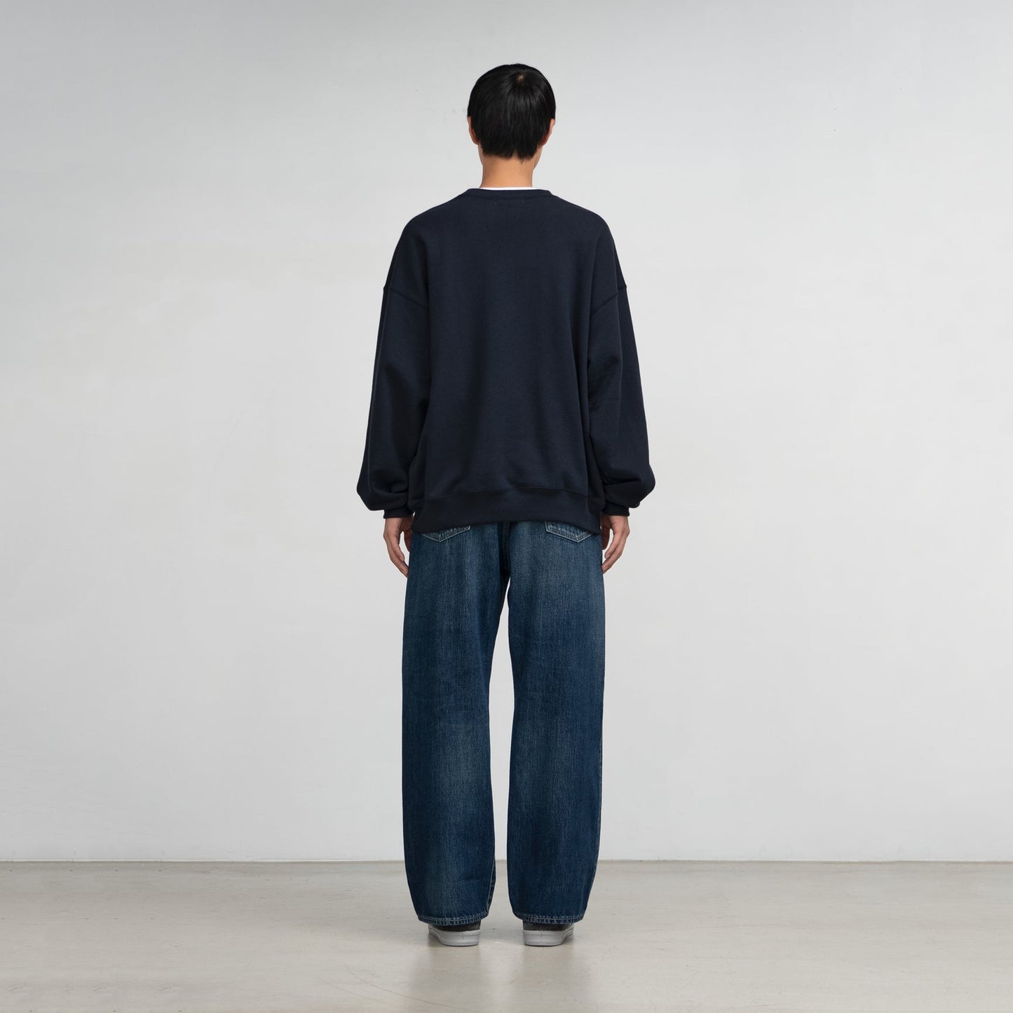 Graphpaper Selvage Denim Five Pocket Wide Straight Pants - DARK FADE